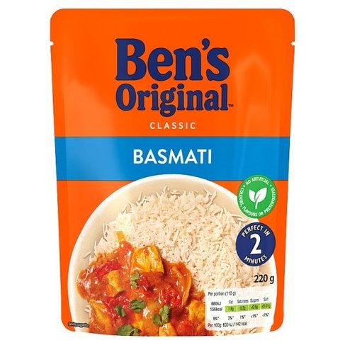 Ben's Original, Riz, Précuit, Méditérranéen, 2 min, 250 gr