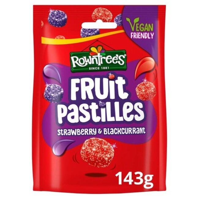 Rowntrees Rowntree's Fruit Pastilles Red & Black 143g