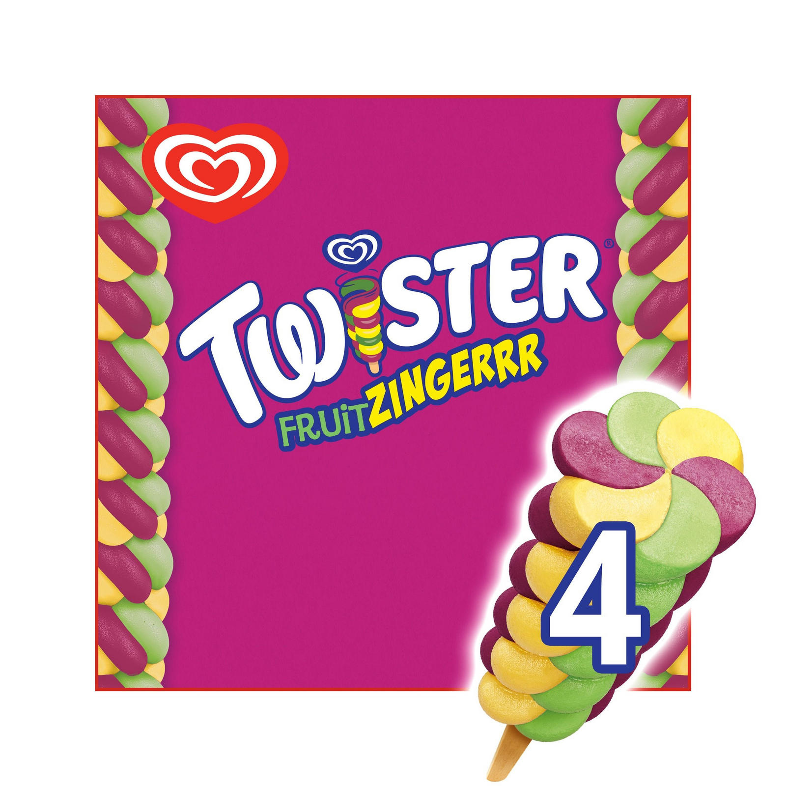 Wall's Twister Ice Lolly Fruit Zingerrr 4pk Kellys Expat Shopping
