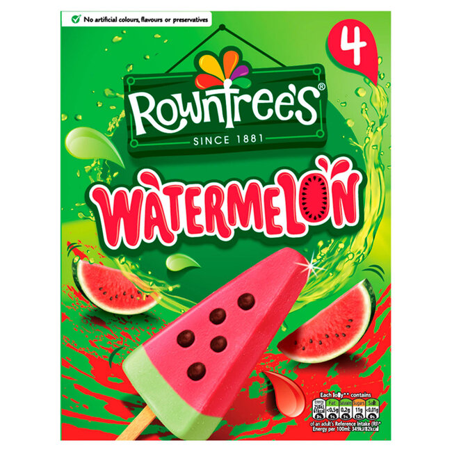 Rowntree's Watermelon Ice Lollies 4pk