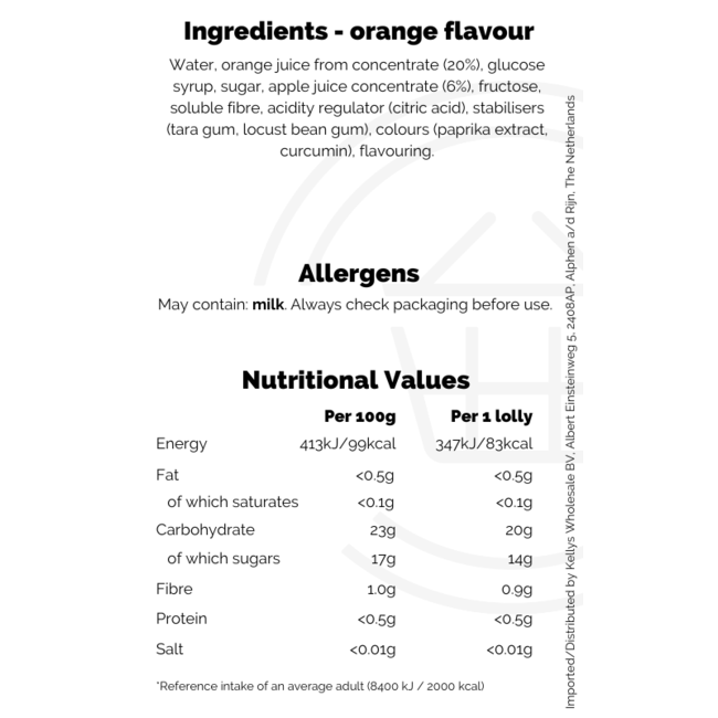 Walls Calippo Ice Lollies Orange & Lemon-Lime 5pk