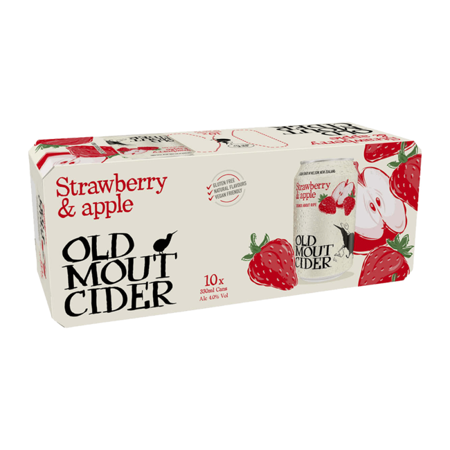 Old Mout Cider Strawberry & Apple ABV4% 10x330ml