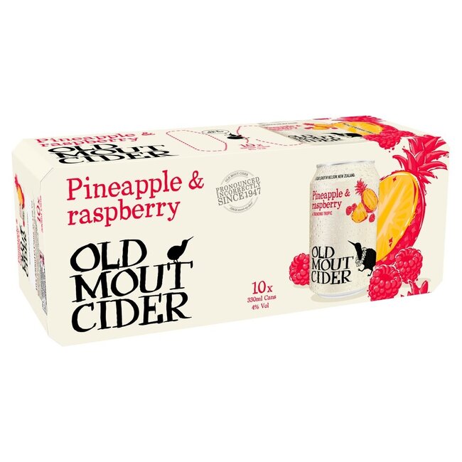Old Mout Cider Pineapple & Raspberry 10x330ml