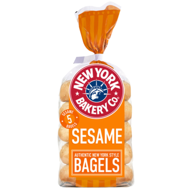 New York Bakery Sesame Bagels 5 Pack