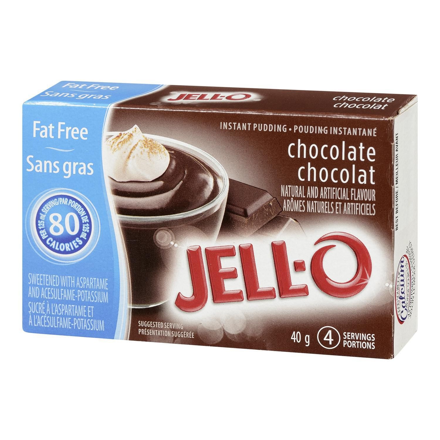 Jell O Instant Pudding Fat Free Chocolate 40g