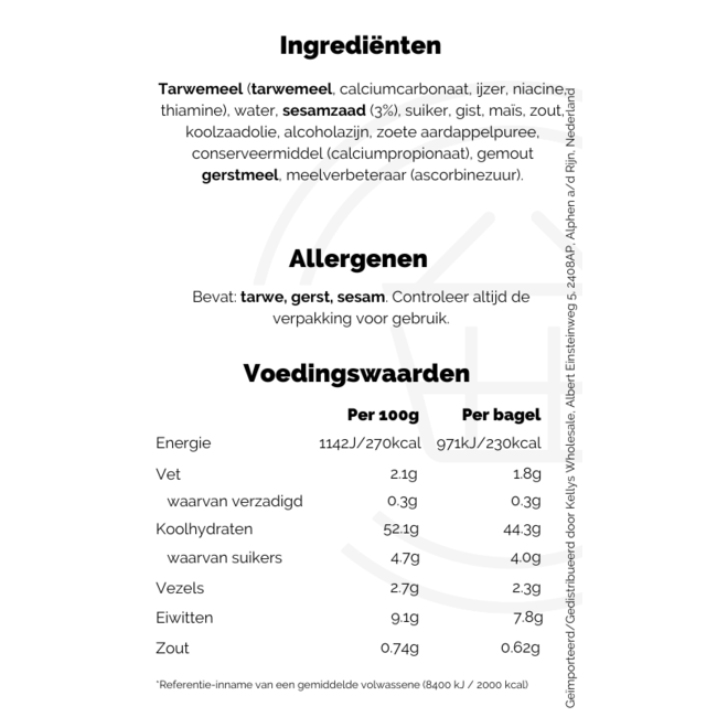 New York Bakery Sesame Bagels 5 Pack