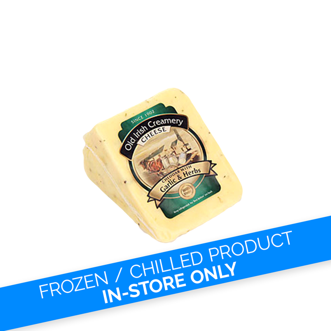 Old Irish Creamery Old Irish Creamery Cheddar with Garlic & Herbs 150g