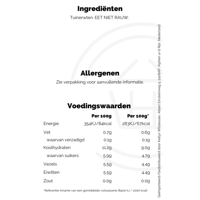 Iceland Garden Peas 1200g