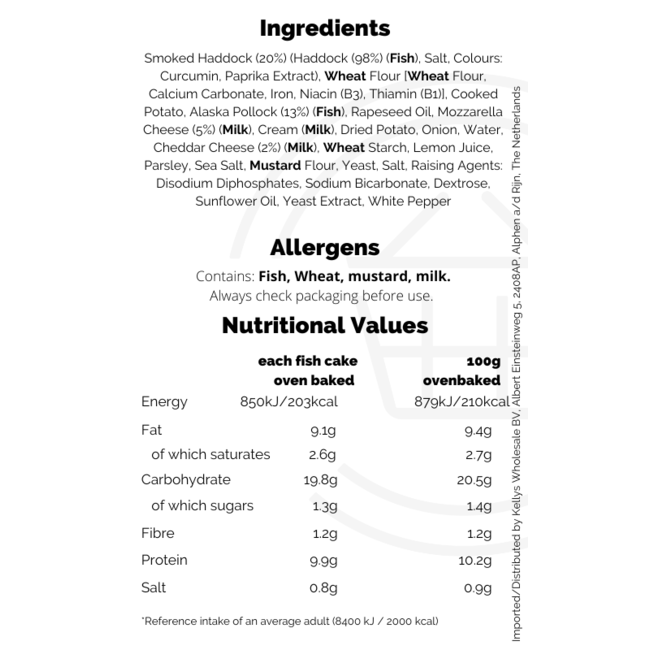 Young's Gastro Signature Breaded Smoked Haddock Mozzarella & Cheddar Fish Cakes 400g