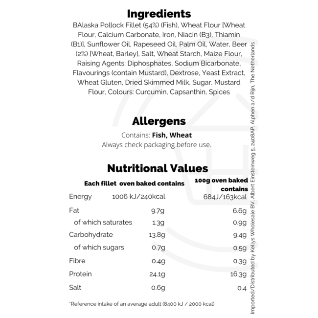 Young's Gastro Tempura Battered 2 Lemon & Herb Basa Fillets 310g