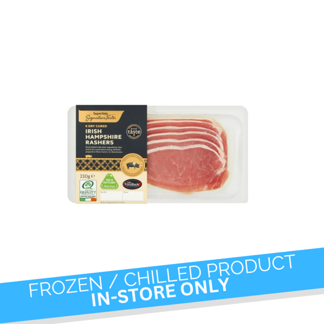 Signature Tastes Signature Tastes 6 Dry Cured Irish Hampshire Rashers 210g