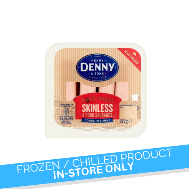 Denny & Sons Skinless Pork Sausages 8pk 227g