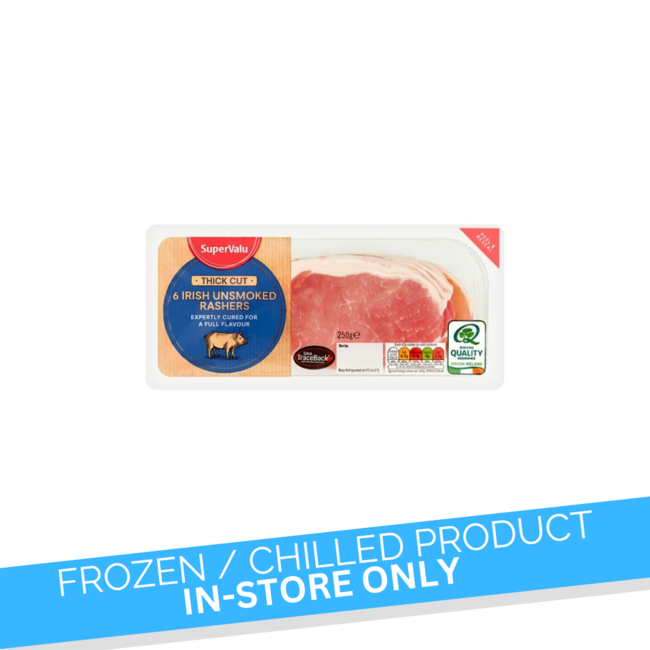 SuperValu SuperValu Rashers Thick Cut Unsmoked 250g