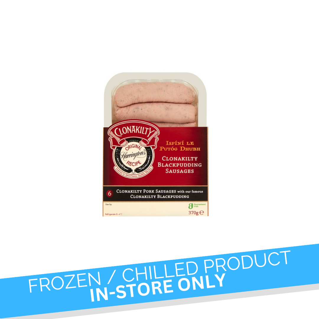 Clonakilty Black Pudding Sausages 370g Kellys Expat Shopping Kellys Expat Shopping