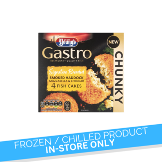 Young's Young's Gastro Signature Breaded Smoked Haddock Mozzarella & Cheddar Fish Cakes 400g