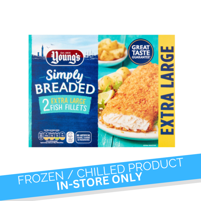 Young's Extra large Breaded Fish Fillets