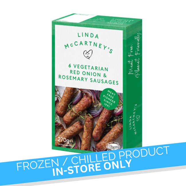 Linda McCartney  6 Red Onion & Rosemary Sausage 300g
