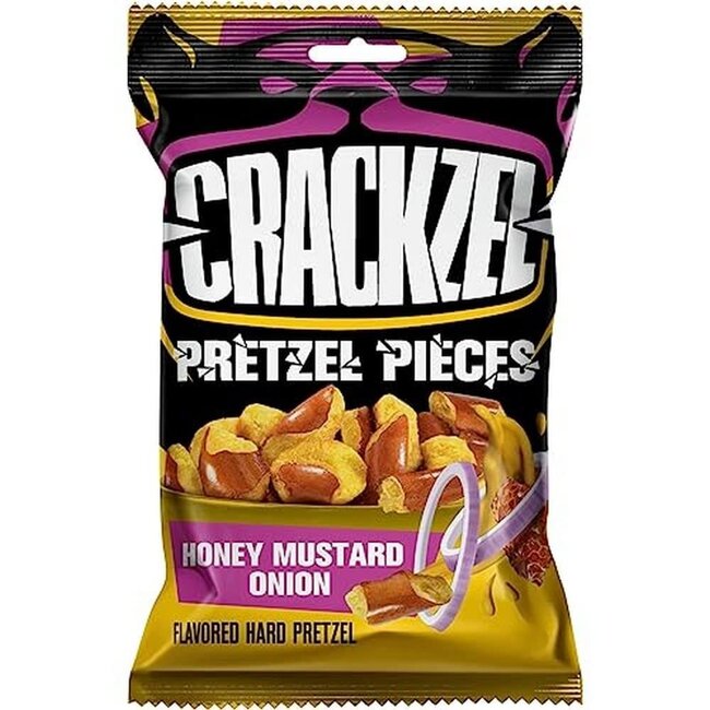 Crackzel Honey & Mustard & Onion Pretzels 85g