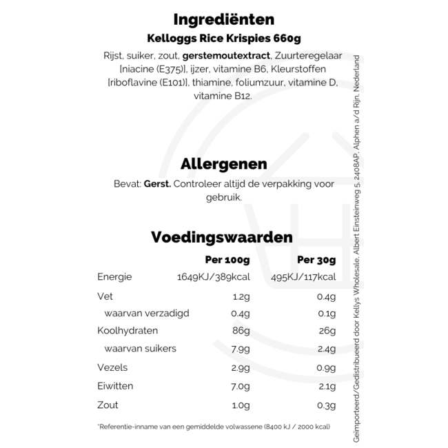 Kelloggs Rice Krispies 660g