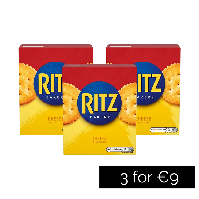 3 FOR €9 - Ritz Cheese Flavour Crackers 200g