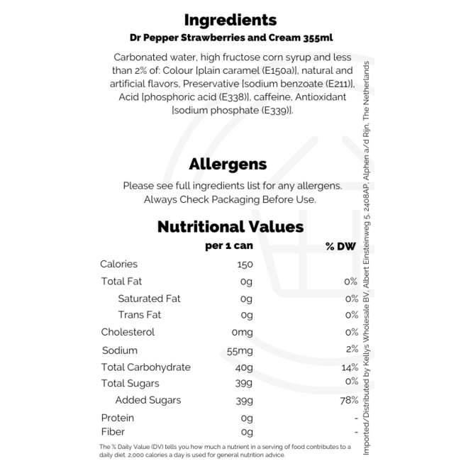 Dr Pepper Strawberries and Cream 355ml