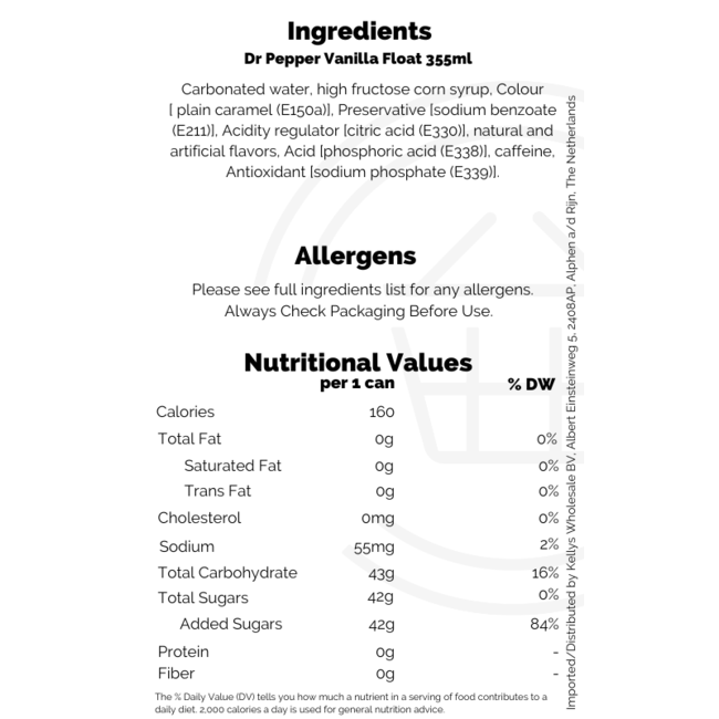Dr Pepper Vanilla Float 355ml