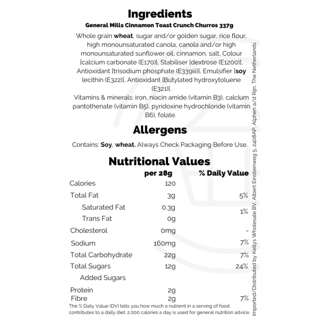 General Mills Cinnamon Toast Crunch Churros 337g