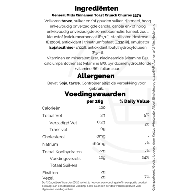 General Mills Cinnamon Toast Crunch Churros 337g