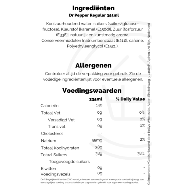 Dr Pepper  Regular 12x355ml