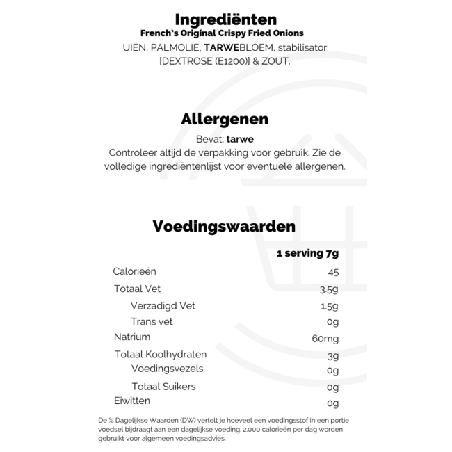 French's Original Crispy Fried Onions 79g