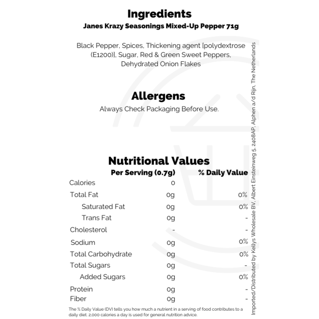 Janes Krazy Seasonings Mixed-Up Pepper 71g