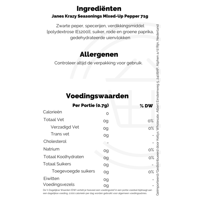 Janes Krazy Seasonings Mixed-Up Pepper 71g