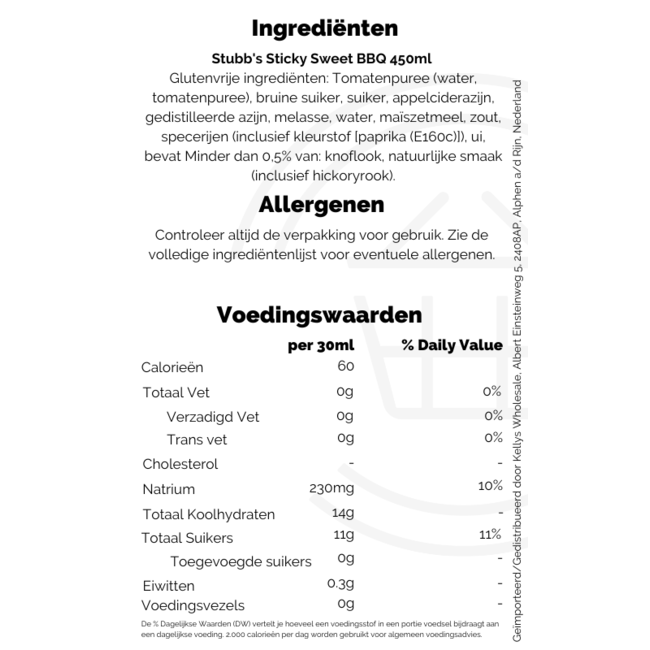 Stubb's Sticky Sweet BBQ 450ml