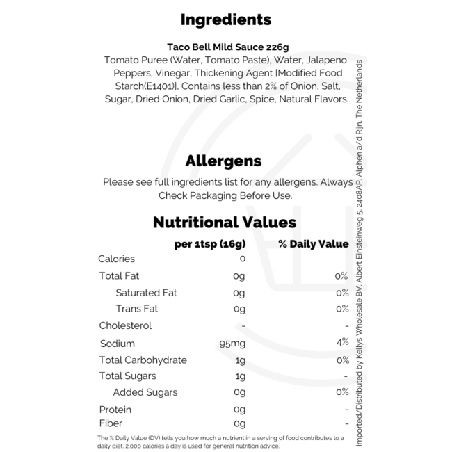 Taco Bell Mild Sauce 226g