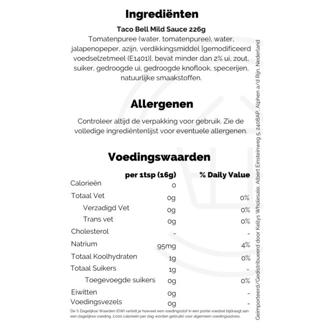 Taco Bell Mild Sauce 226g