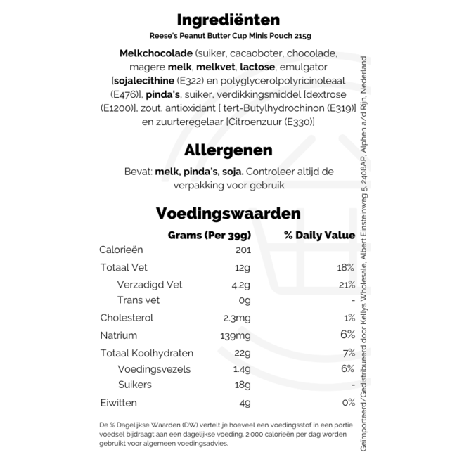 Reese's Peanut Butter Cups Pouch Minis 215g
