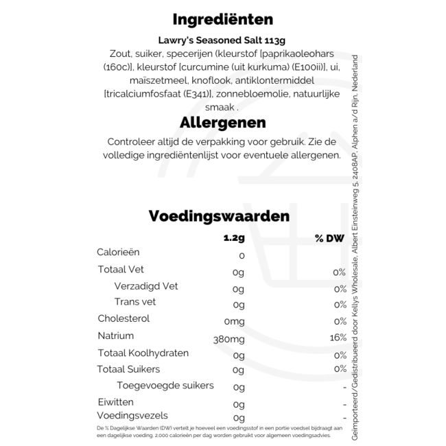 McCormick Lawry's Seasoned Salt 340g