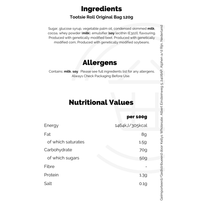 Tootsie Roll Original Bag 100g