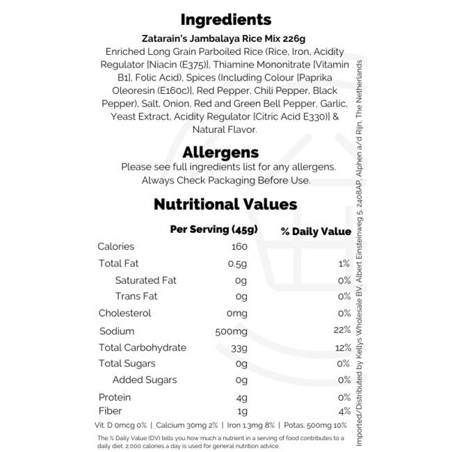 Zatarain's Jambalaya Mix 8oz (226G)