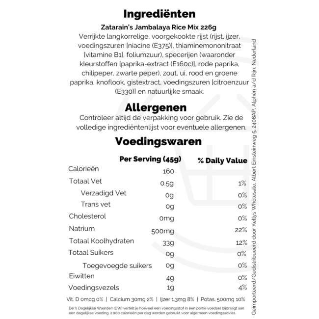 Zatarain's Jambalaya Mix 8oz (226G)