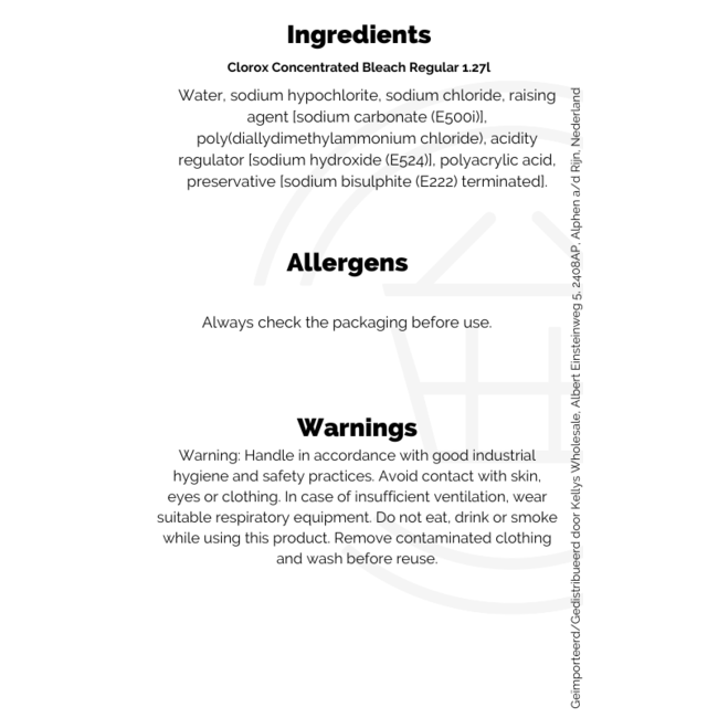 Clorox Concentrated Bleach Regular 1.27L