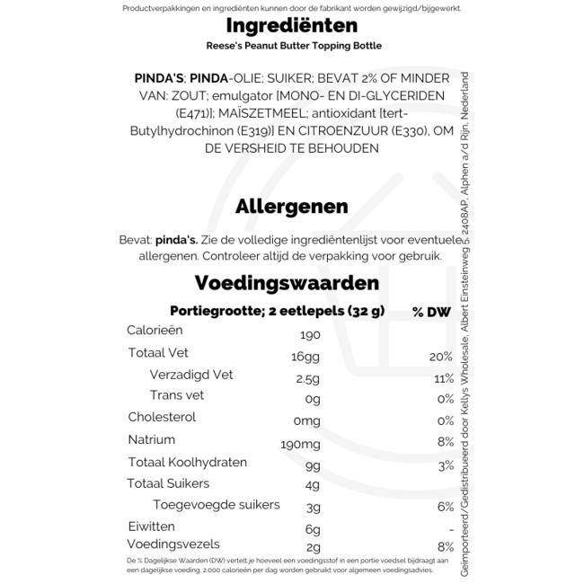 Reese's Peanut Butter Topping 198g