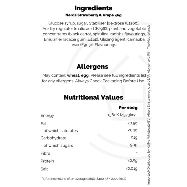 Wonka Nerds For the Love of Nerds Grape Strawberry 46.7g