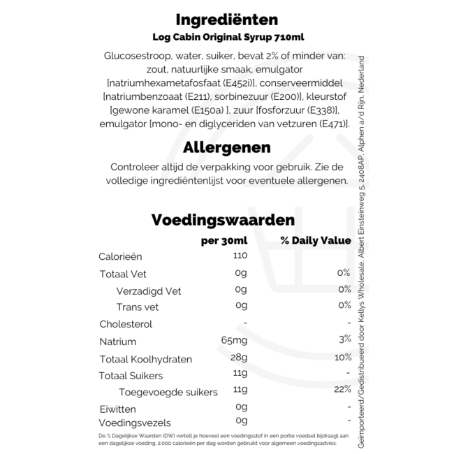 Log Cabin Original Syrup 710ml