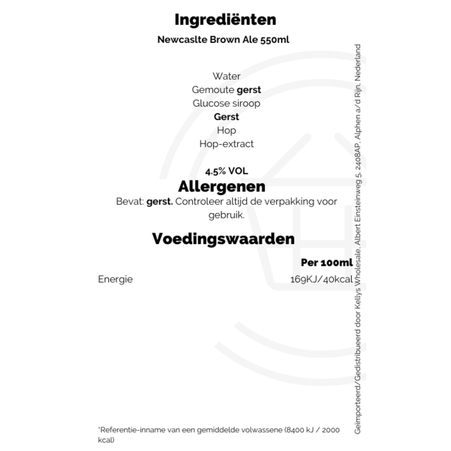 Newcastle Brown Ale 550ml Bottle