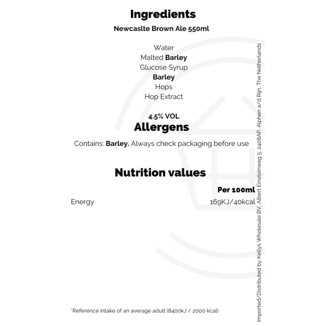 Newcastle Brown Ale 550ml Bottle