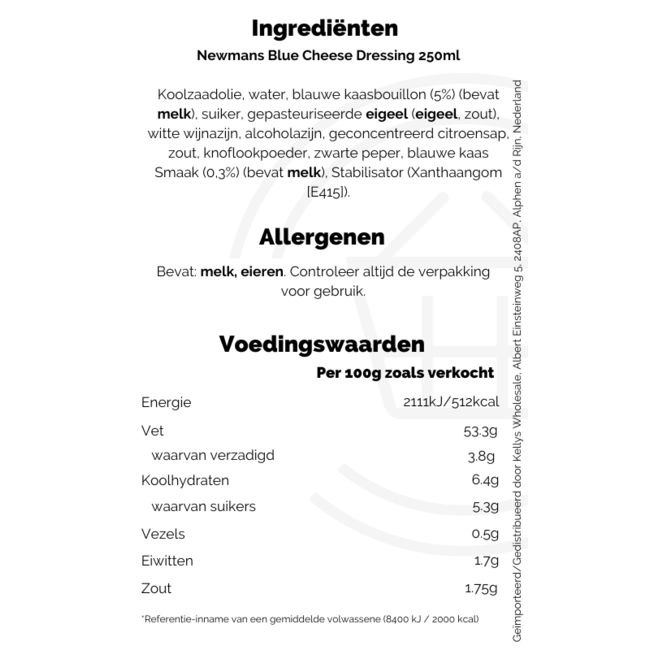 Newmans Blue Cheese Dressing 250ml