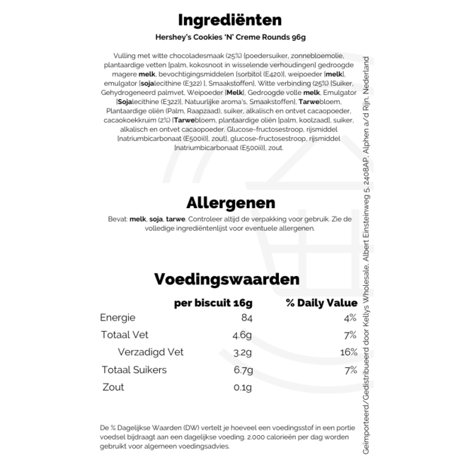 Hershey's Cookies 'n Creme Rounds 6pk