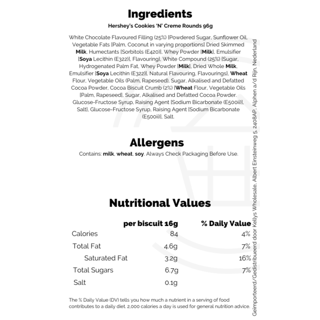 Hershey's Cookies 'n Creme Rounds 6pk