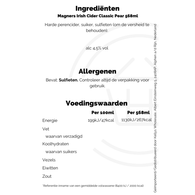 Magners Irish Cider Classic Pear 568ml